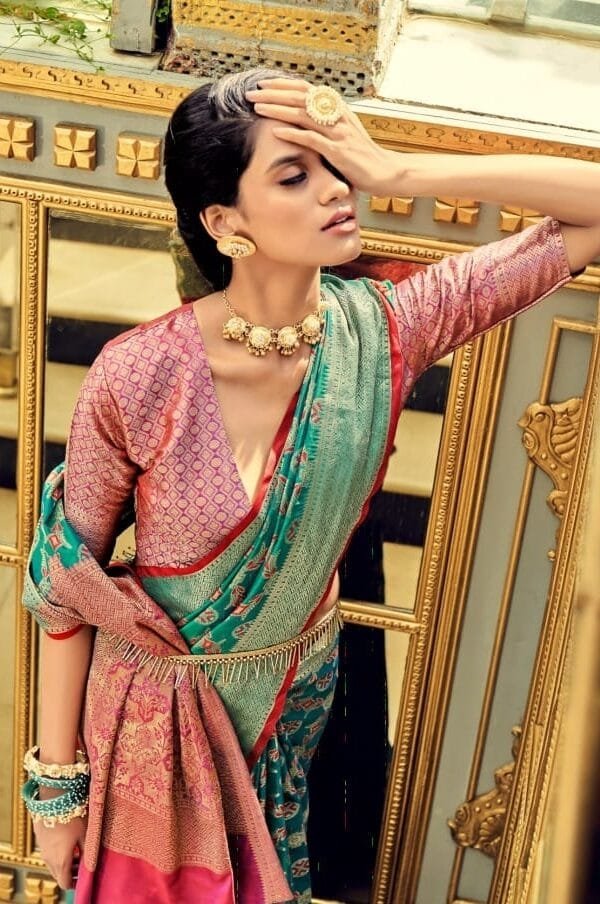 Soft Zari Weaving Saree Traditional Collection 02