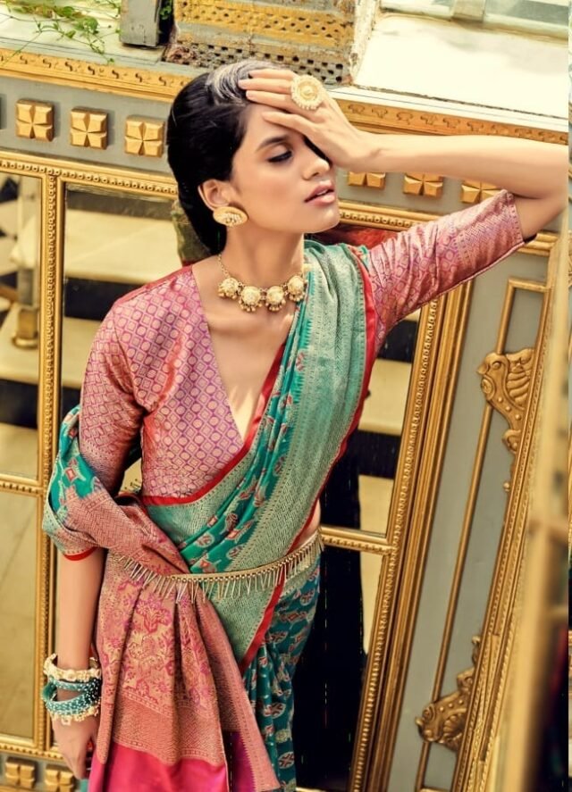 Soft Zari Weaving Saree Traditional Collection 02