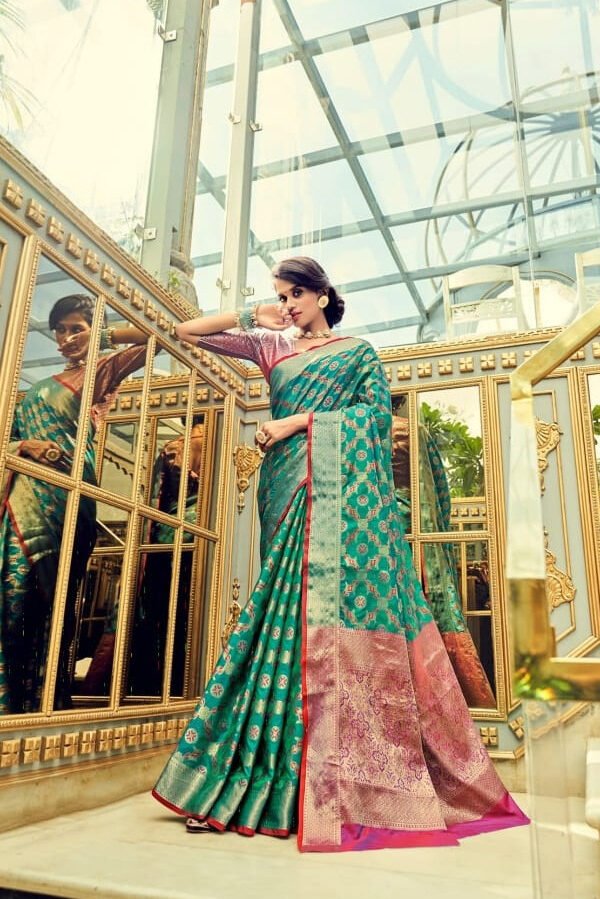 Soft Zari Weaving Saree Traditional Collection 01