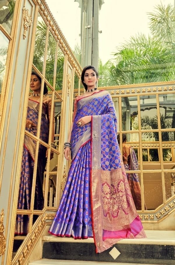 Soft Zari Weaving Saree Traditional Collection 03