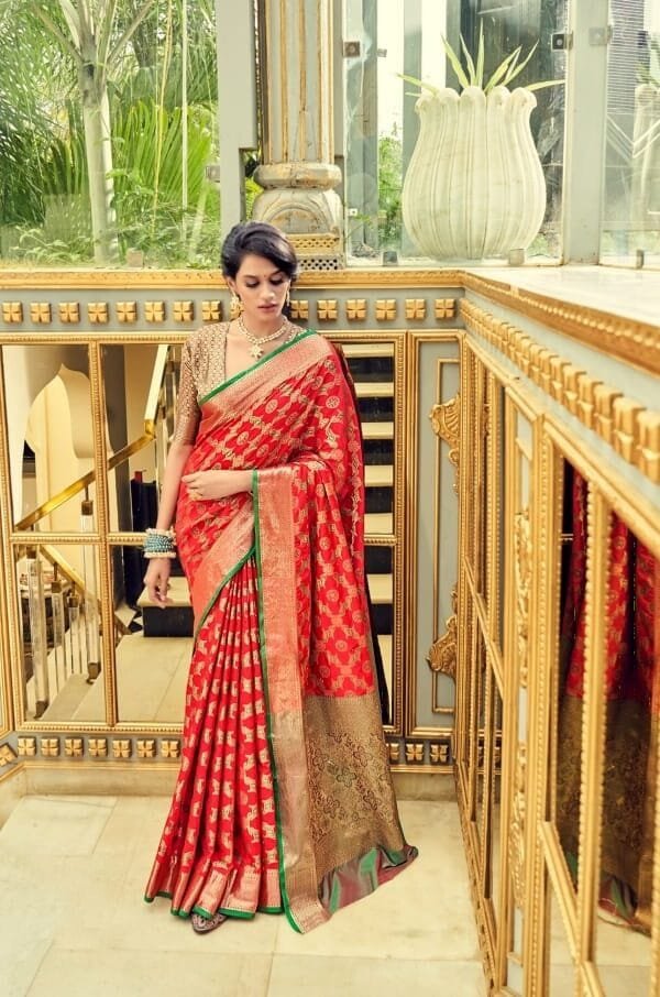 Soft Zari Weaving Saree Traditional Collection 05