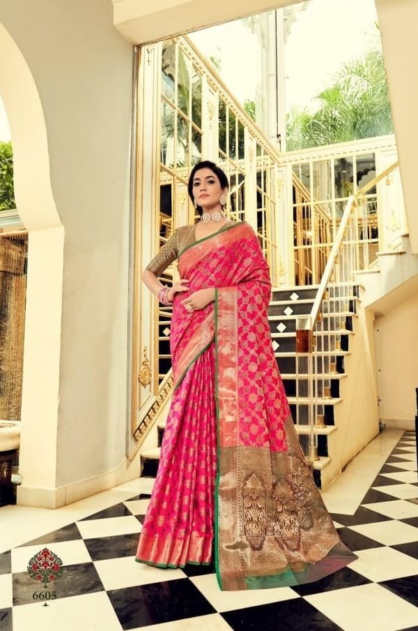 Soft Zari Weaving Saree Traditional Collection 05