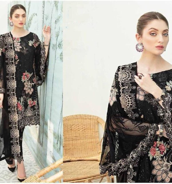 Black Super Hit Design Heavy Georgette Suits