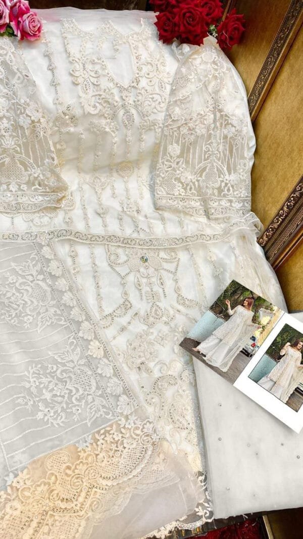 Latest Heavy Net Embroidery with Work Stone Suits