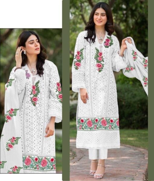 New Cambric Cotton with Heavy Embroidery Work Suits