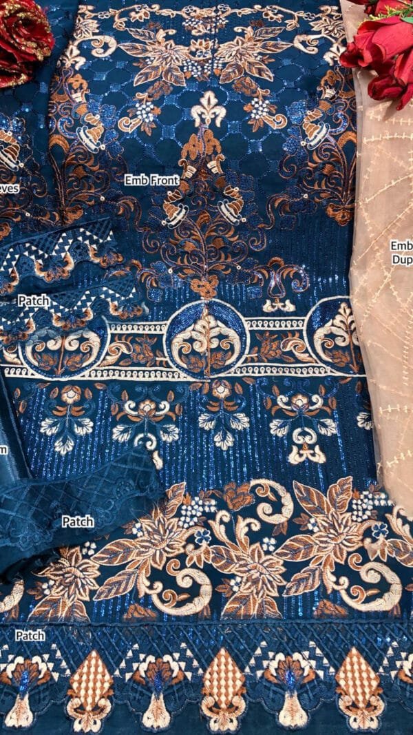 New Pakistani Design with Embroidery and Sequence Work