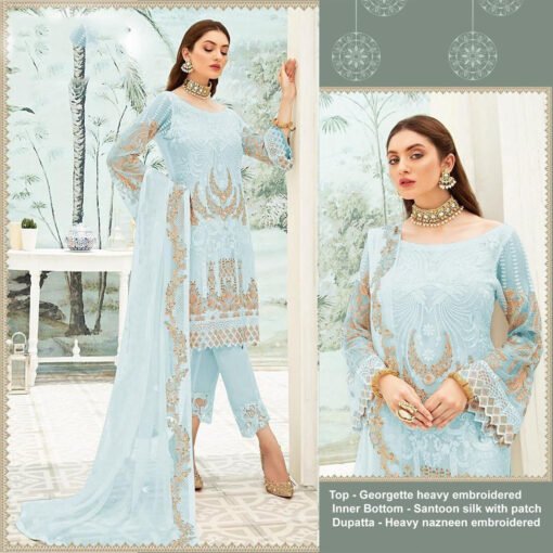 Georgette Heavy Embroidered Dress Pakistani Suits 02