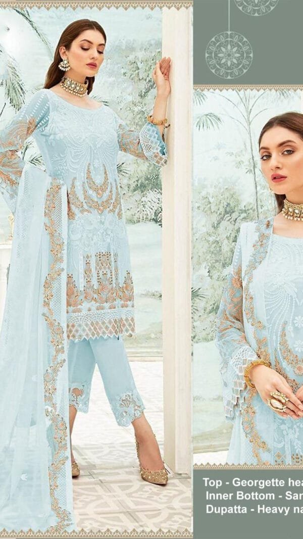 Georgette Heavy Embroidered Dress Pakistani Suits 02