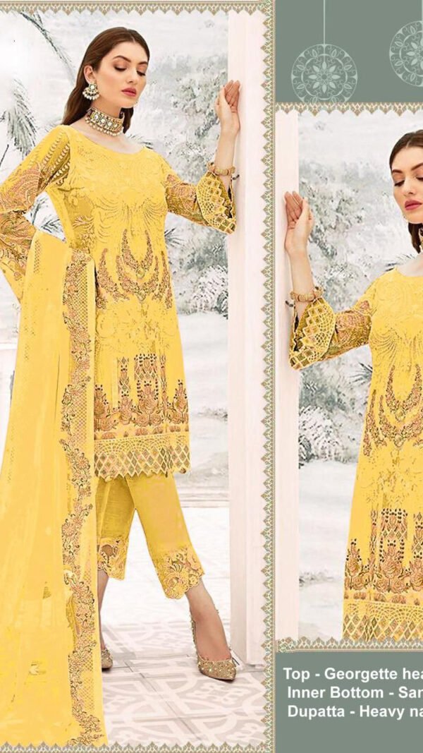 Georgette Heavy Embroidered Dress Pakistani Suits 03