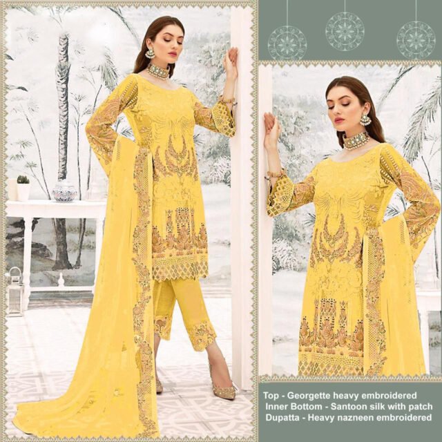 Georgette Heavy Embroidered Dress Pakistani Suits 03