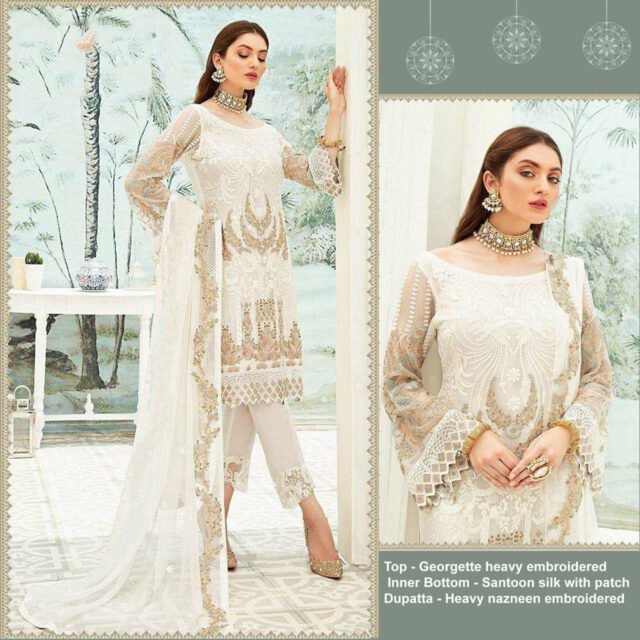 Georgette Heavy Embroidered Dress Pakistani Suits 04