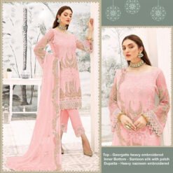 Georgette Heavy Embroidered Dress Pakistani Suits 01