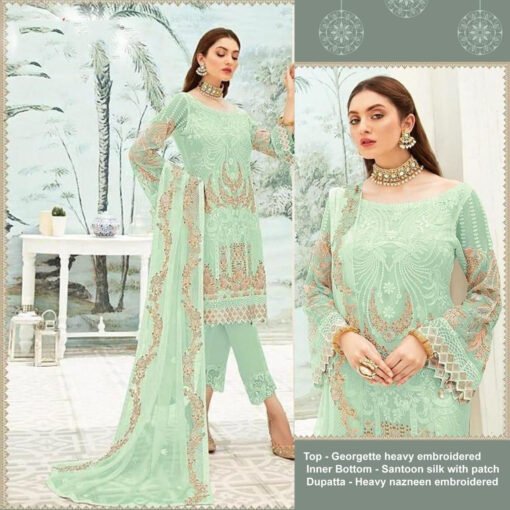 Georgette Heavy Embroidered Dress Pakistani Suits 06