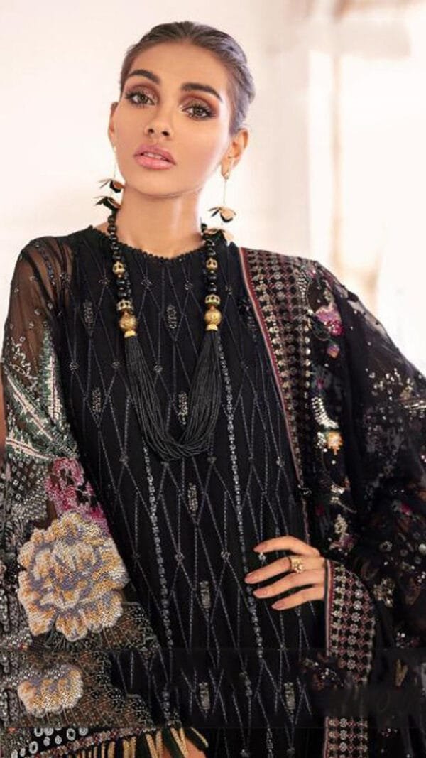 Fox Georgette Heavy Embroidered Pakistani Dress 01