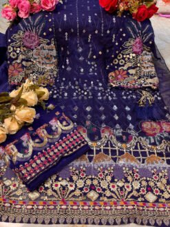 Fox Georgette Heavy Embroidered Pakistani Dress 02