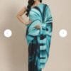 Digital Print Pure Fox Satin Designer Saree 02