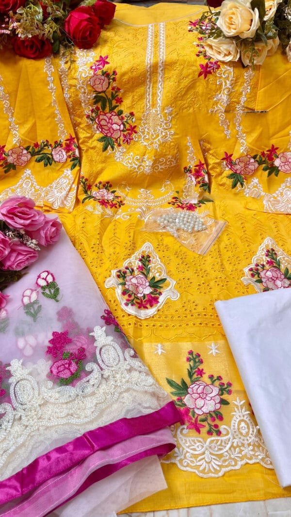 Pakistani Lawn Cotton Heavy Embroidered Suits 01