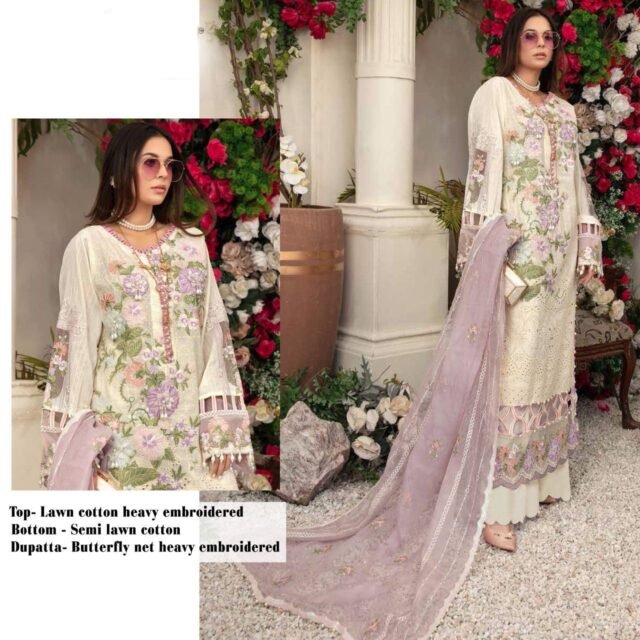 Pakistani Lawn Cotton Heavy Embroidered Suits 02