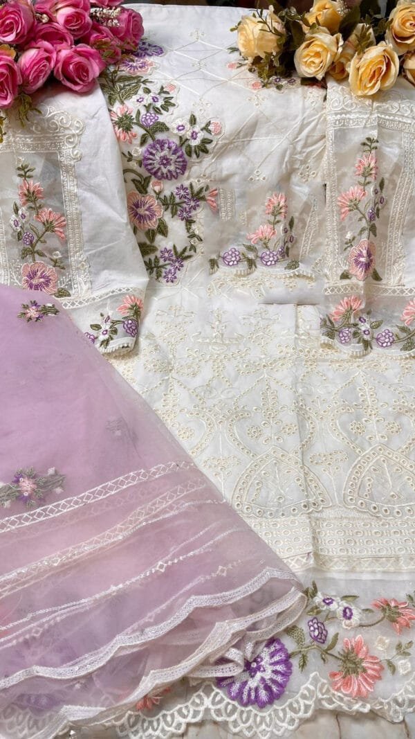 Pakistani Lawn Cotton Heavy Embroidered Suits 02