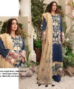Pakistani Lawn Cotton Heavy Embroidered Suits 03