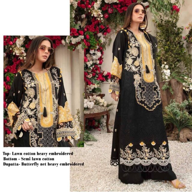 Pakistani Lawn Cotton Heavy Embroidered Suits 04