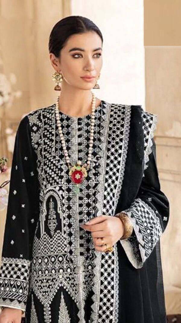 Pakistani Suits Fox Georgette Heavy Embroidered Dress 01