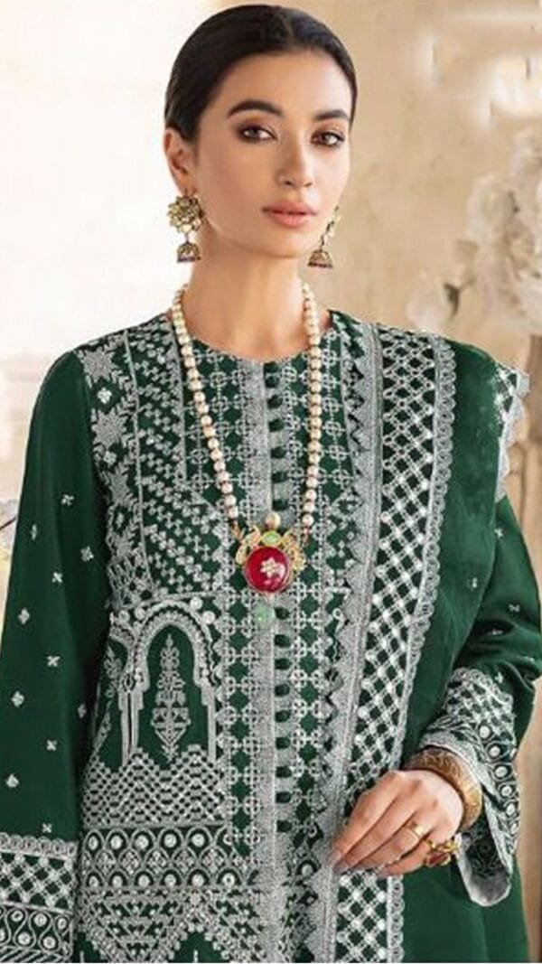 Pakistani Suits Fox Georgette Heavy Embroidered Dress 02