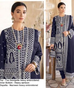 Pakistani Suits Fox Georgette Heavy Embroidered Dress 03