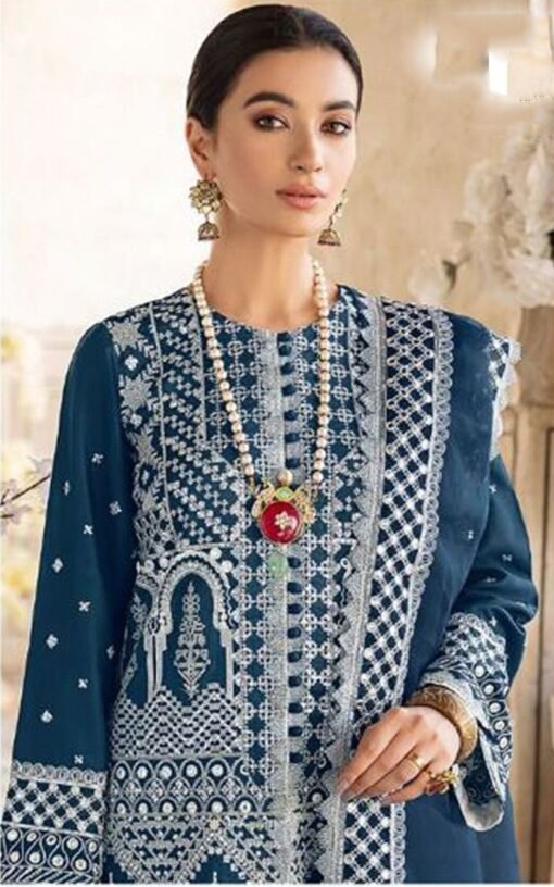 Pakistani Suits Fox Georgette Heavy Embroidered Dress 04