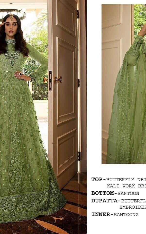 Latest Pakistani Suits with Mirror Work and Embroidery 06