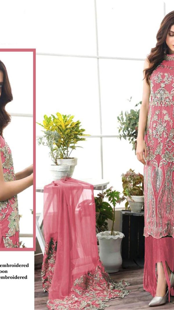 Pakistani Fox Georgette Heavy Embroidered Suits 01