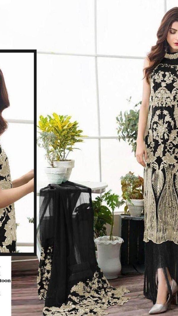 Pakistani Fox Georgette Heavy Embroidered Suits 06