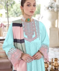 Exclusive Lawn Cotton Heavy Embroidered Pakistani Dress 01