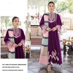 Exclusive Lawn Cotton Heavy Embroidered Pakistani Dress 03