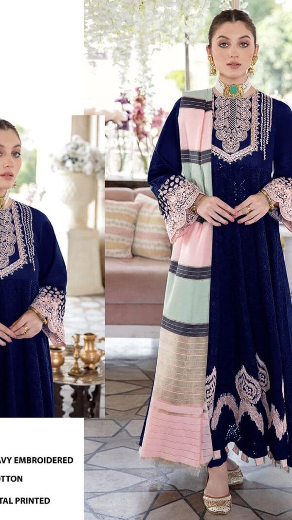 Exclusive Lawn Cotton Heavy Embroidered Pakistani Dress 02