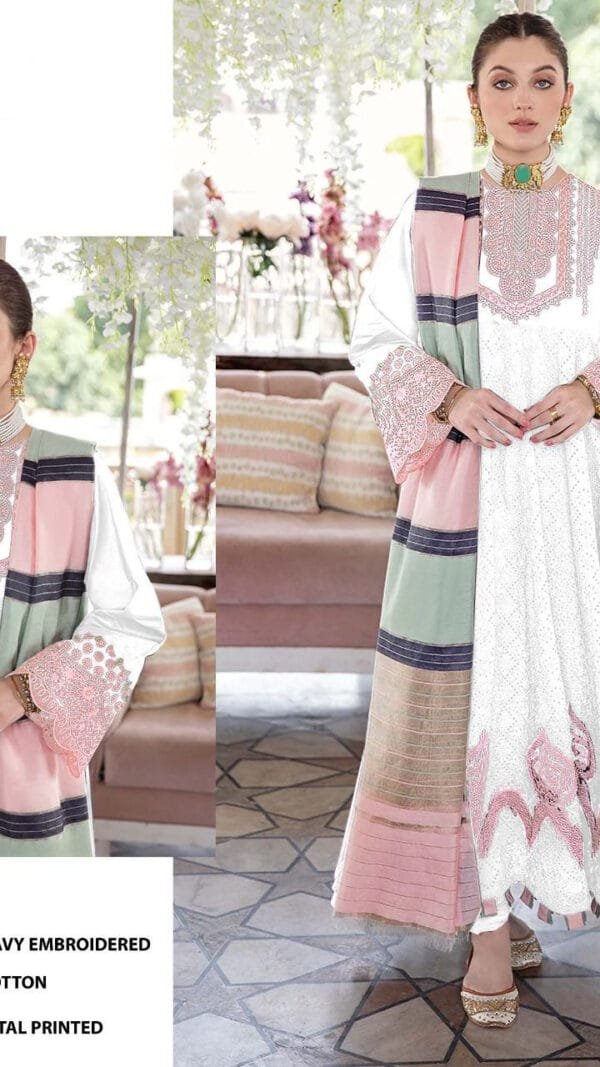 Exclusive Lawn Cotton Heavy Embroidered Pakistani Dress 04