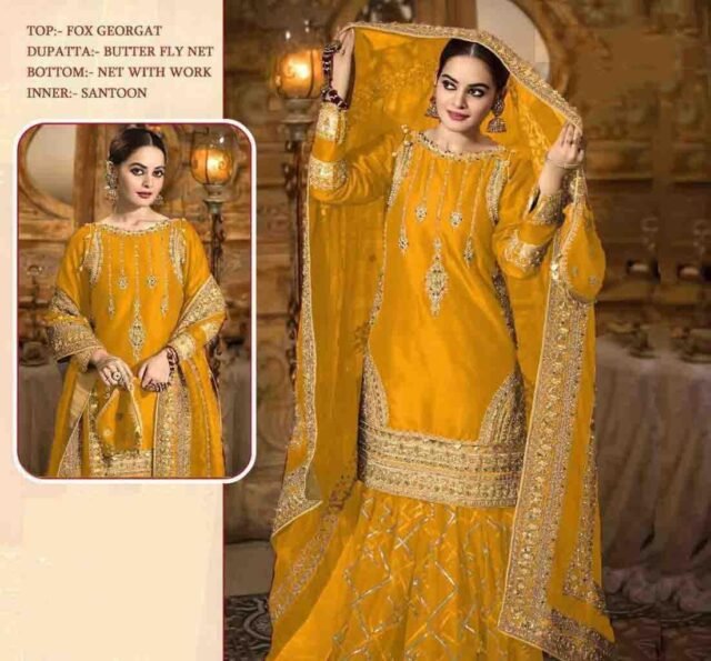 Pakistani Suits Heavy Georgette with Heavy Embroidery Work 02