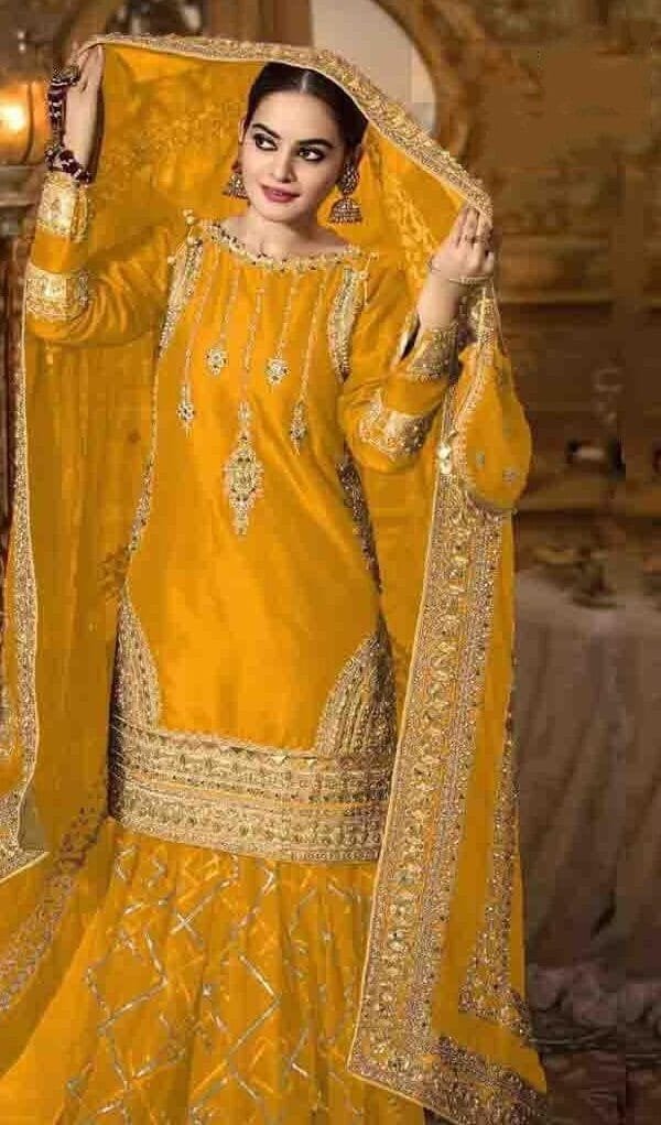 Pakistani Suits Heavy Georgette with Heavy Embroidery Work 02