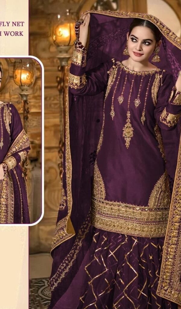 Pakistani Suits Heavy Georgette with Heavy Embroidery Work 03