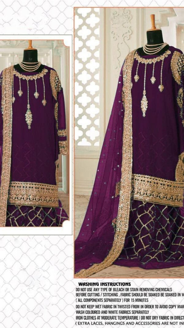 Pakistani Suits Heavy Georgette with Heavy Embroidery Work 03