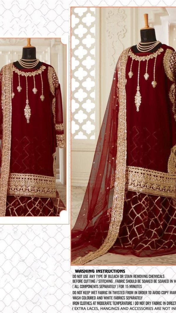 Pakistani Suits Heavy Georgette with Heavy Embroidery Work 01