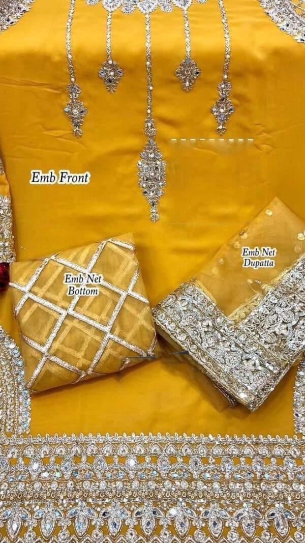 Pakistani Suits Heavy Georgette with Heavy Embroidery Work 02