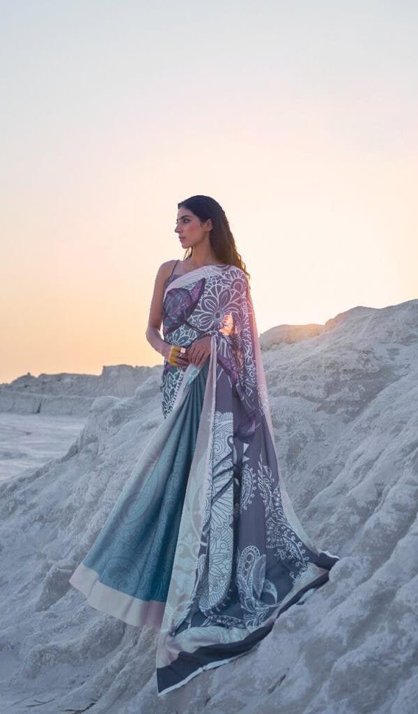 New Designer Digital Print Saree 06