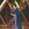 New 3d Velvet Chiffon Saree 07