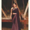 New 3d Velvet Chiffon Saree 08