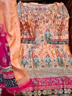 Stitched Plazzo Pakistani Suits with Embroidery 01