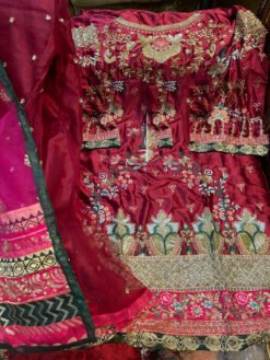 Stitched Plazzo Pakistani Suits with Embroidery 02