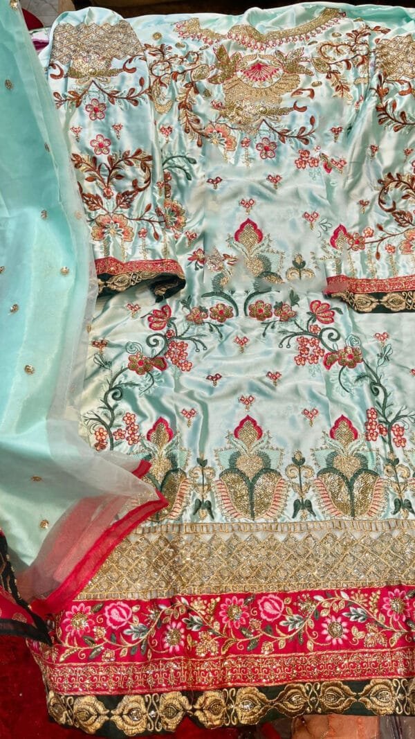 Stitched Plazzo Pakistani Suits with Embroidery 03