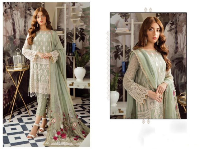 Georgette Embroidery and Sequence Work Pakistani Suits 01