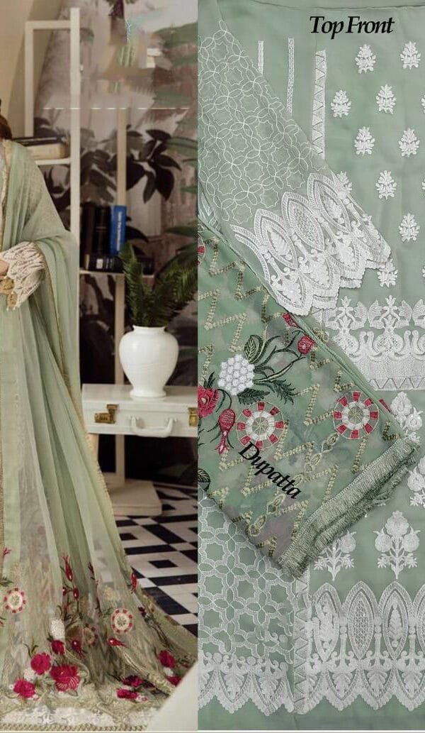 Georgette Embroidery and Sequence Work Pakistani Suits 01